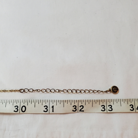 C1946 Long Gold Tone Cluster Charm Necklace - Picture 11 of 12